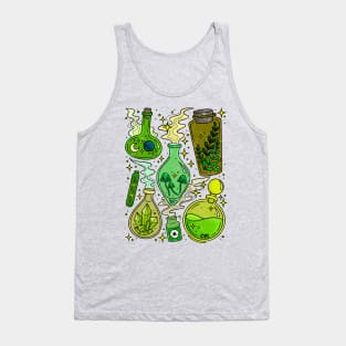 Witchy Potion Bottles Green Tank Top